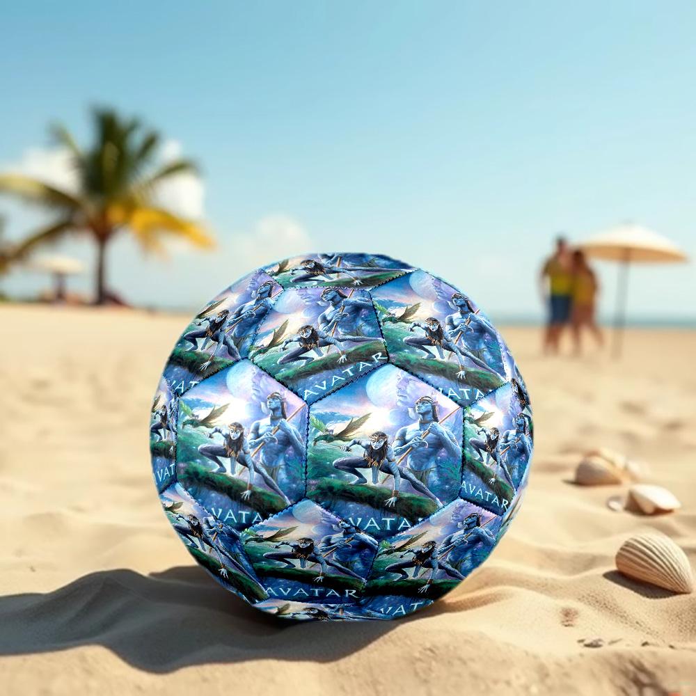 Avatar Print Size 5 Soccer Ball, Standard Match Football for Sports Game and Team Practice, Ideal Gift for Soccer Fans