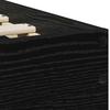 Bed Frame Black Oak Effect 75 x 190 cm Engineered Wood