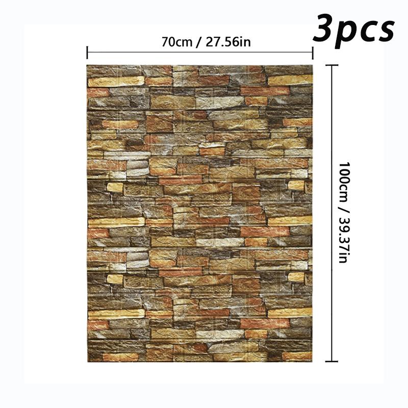 70X100cm 3D kendinden yapışkanlı antika duvar kağıdı oturma odası duvar dekorasyonu duvar çıkartmaları