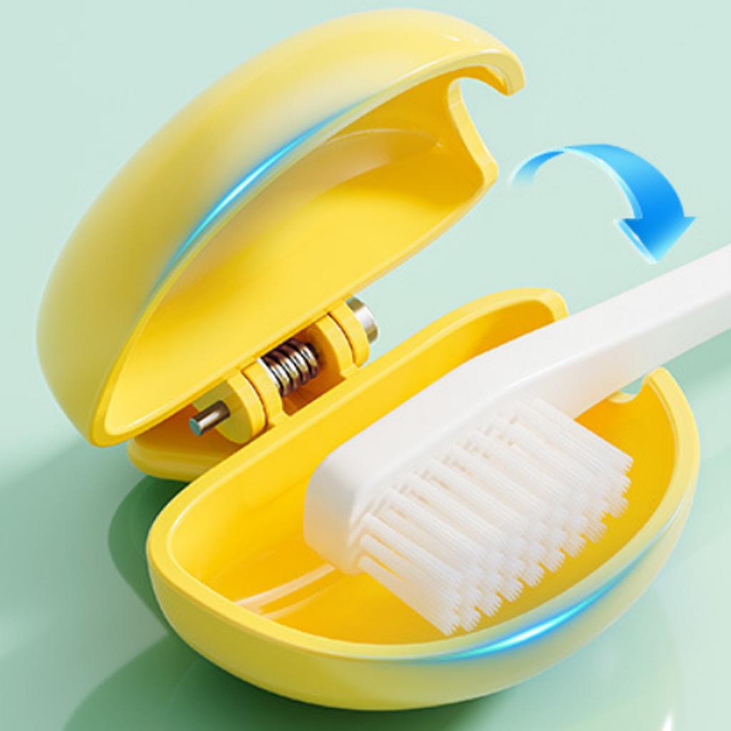Cartoon Mushroom Toothbrush Head Cover Toothbrush Protector Cap Brush Protective Case Portable Plastic Clip for Home Travel Use