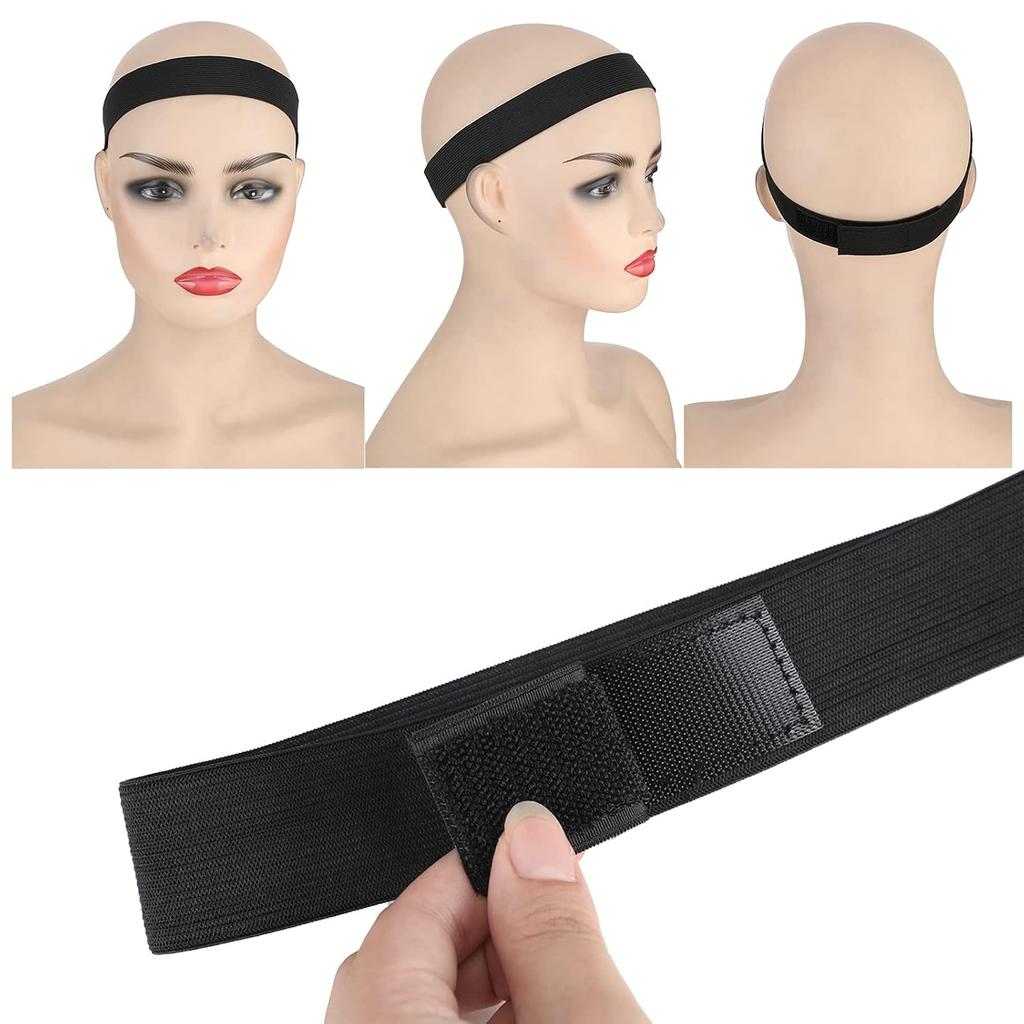3 Pcs Elastic Band Lace Melting Bands Adjustable Wig Headbands for Lace Frontal Laying[kjo;u'\