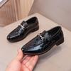 Children Leather Shoes Boys Formal Shoes Black Classic Point Toes Soft Bottom Spring Autumn British Style Kids Flat Shoes