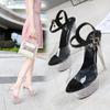 14 Cm High Heels for Model Runway Show, Bikini Contest Shoes, Rhinestone Soles, Banquet Stage Summer Crystal, Sandals