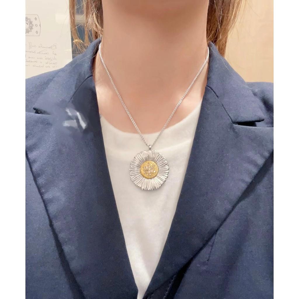 Náhrdelník sedmikráska italské luxusní šperkařské značky retro palácový styl náhrdelník s aurózním 18k silným zlacením galvanizací s barevným oddělením