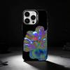 Neon Glow Flowers Phone Case For iPhone 17,16,15,14,13,12,11 Plus,Pro Max,XS,Colored silver phone case