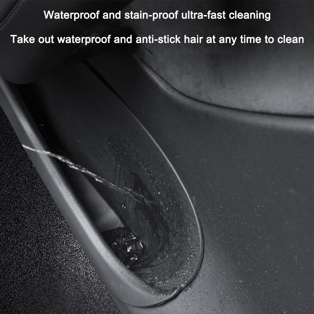 Car Door Side Storage Box Fit For Tesla Model Y Juniper 2025 Full-Cover Front/Rear Door Tray Organizer TPE Waterproof Pocket Box