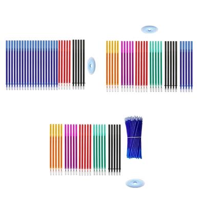 30/45Pieces Erasable Pen Refills Set with Eraser Colored Gel Pen Refills 0.5mm Fine Tip For School Office Supplies