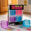 Needoh Teenie Nice Ice Cube Mini Set da 4 Pezzi Giocattolo Morbido Rimbalzo Lento da Spremere Antiansia Sollievo dallo Stress Giocattolo Sensoriale Fidget da Scrivania