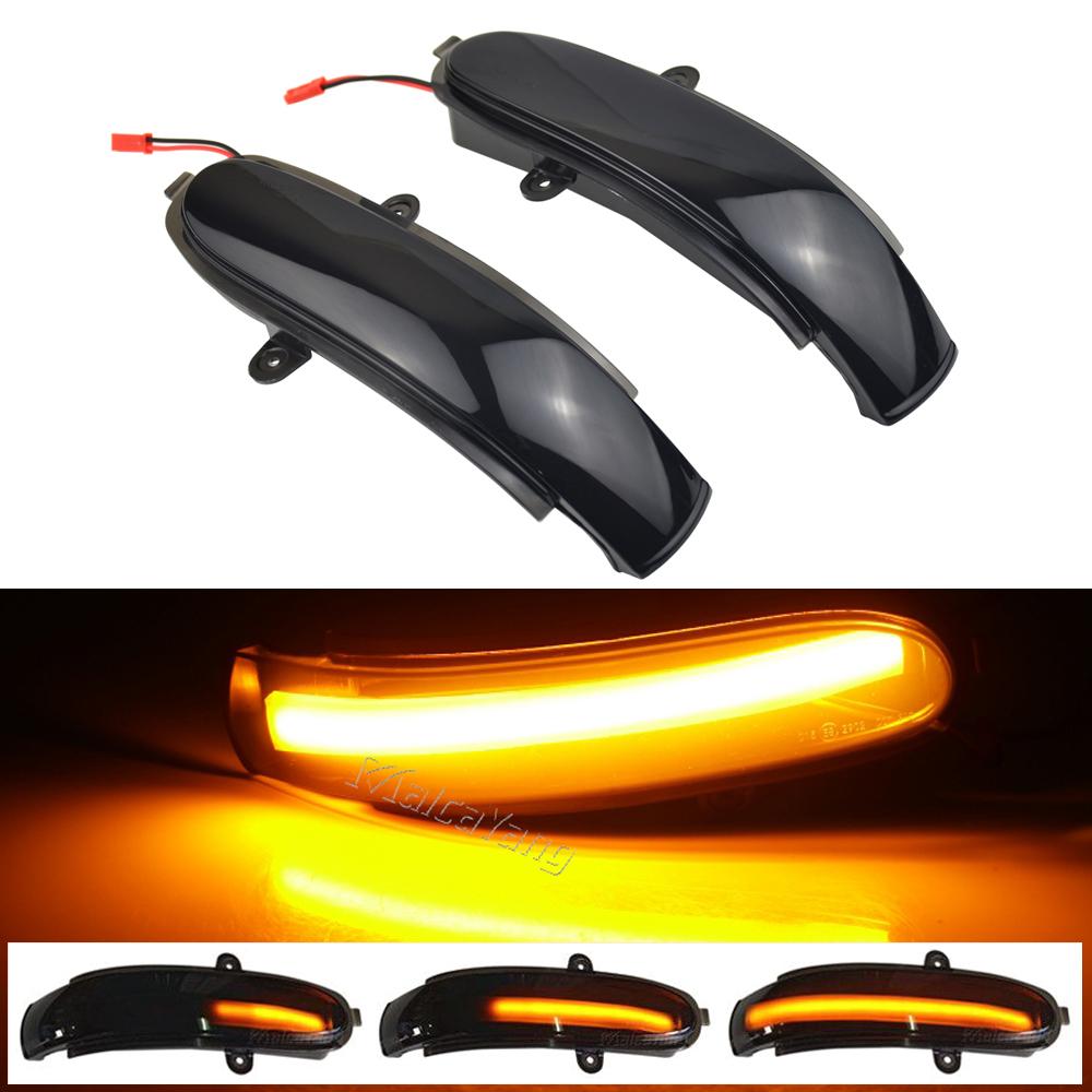 2dílné LED dynamické sekvenční směrové světlo na boční zrcátko pro Mercedes Benz C Class W203 S203 CL203 2001-2007
