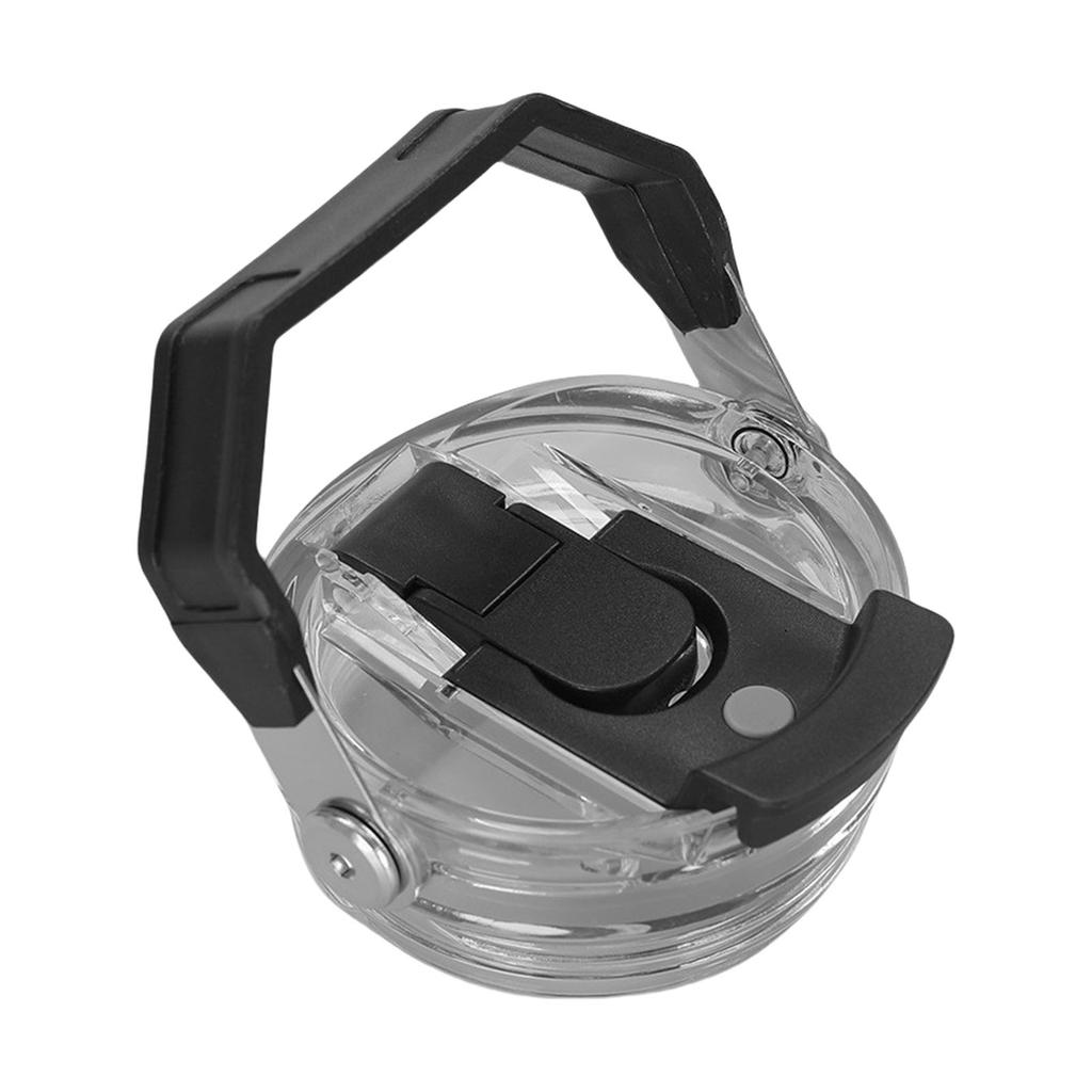 Spill Proof Transparent Plastic Cup Lid With Handle Replaceble Straw Lid For 30oz Tumbler Flip Straw Sealing Cover