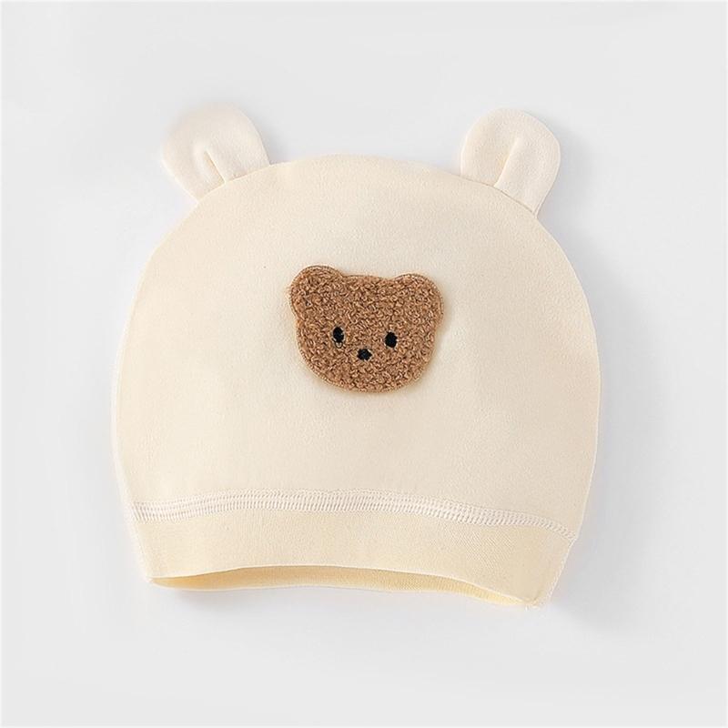 Lovely Newborn Hospital Hat Preemie Boys Girls Beanie Solid with Animal Pattern Infant Baby Hats for Spring Autumn Gift