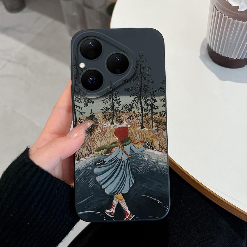 Case For Huawei Nova 4E 5T Y90 Y61 Y70 6 7 8 9 SE Y72 Pura 80 Pro Beautiful High Mountain Phone Casing Shockproof Silicone Soft Cover For Huawei Shell