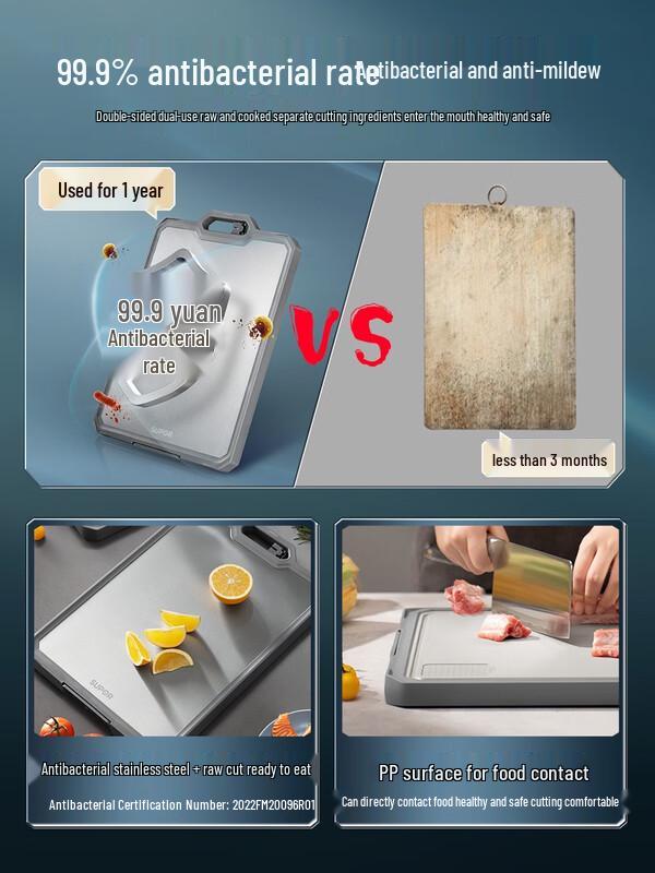 Supor Antibacterial Stainless Steel Chopping Board