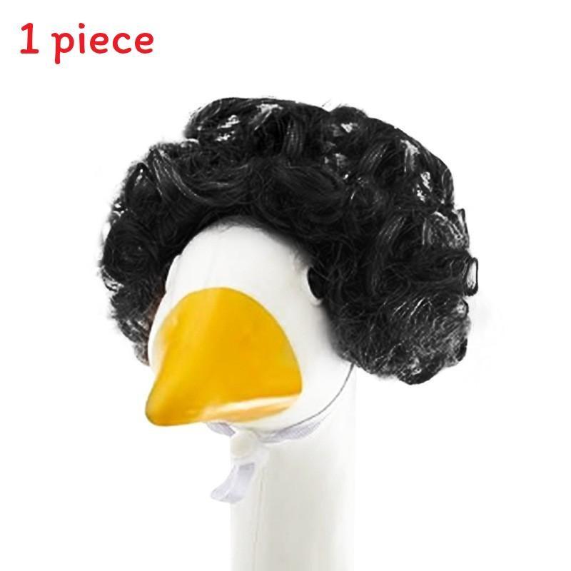 Pet Duck Entertainmentstyle Head Wig With Hightemperature Silk For Gifts Parties