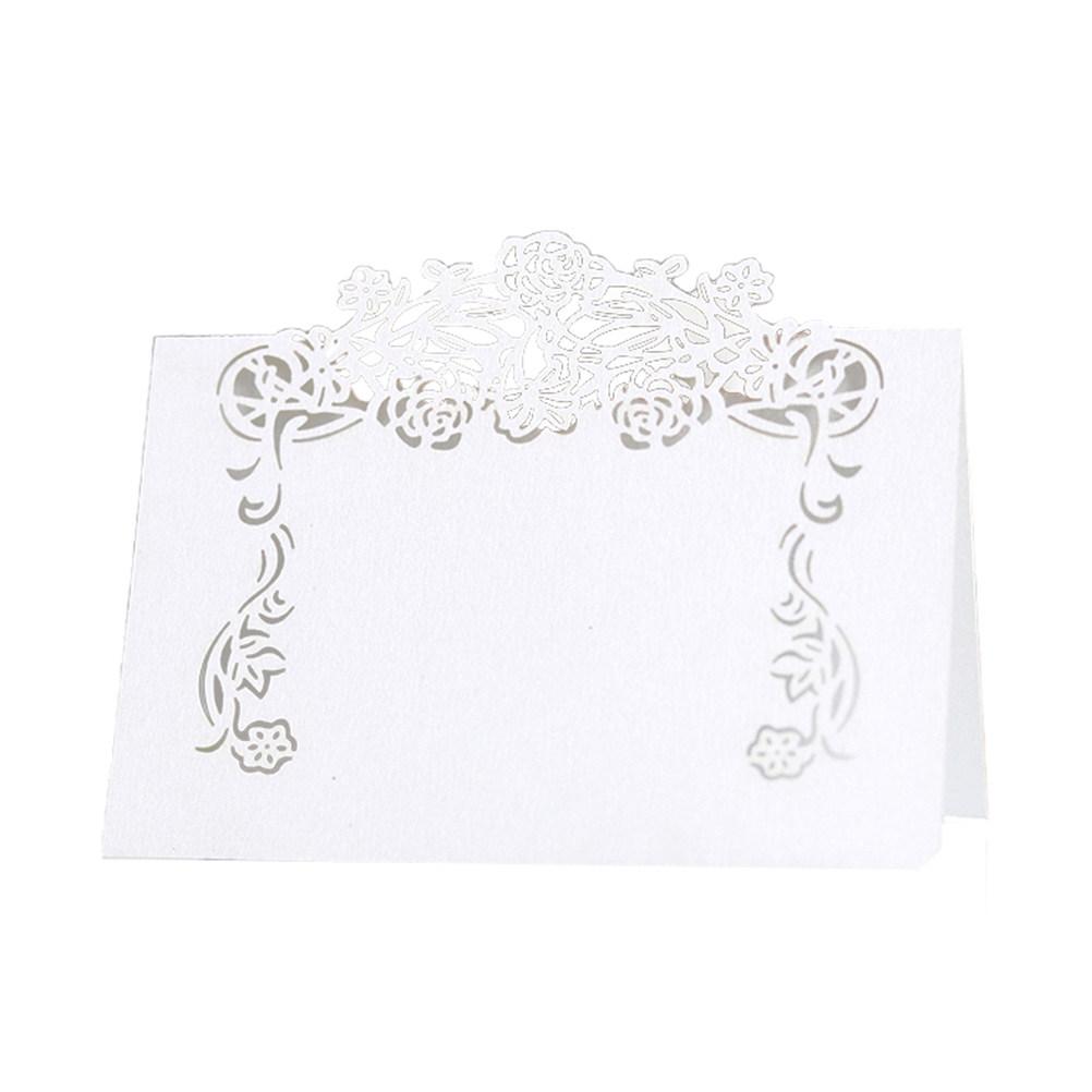 50Pcs Vintage Paper Seat Name Cards European Style Wedding Party Table Place Card for Banquets Feasts Events Paper Place Card