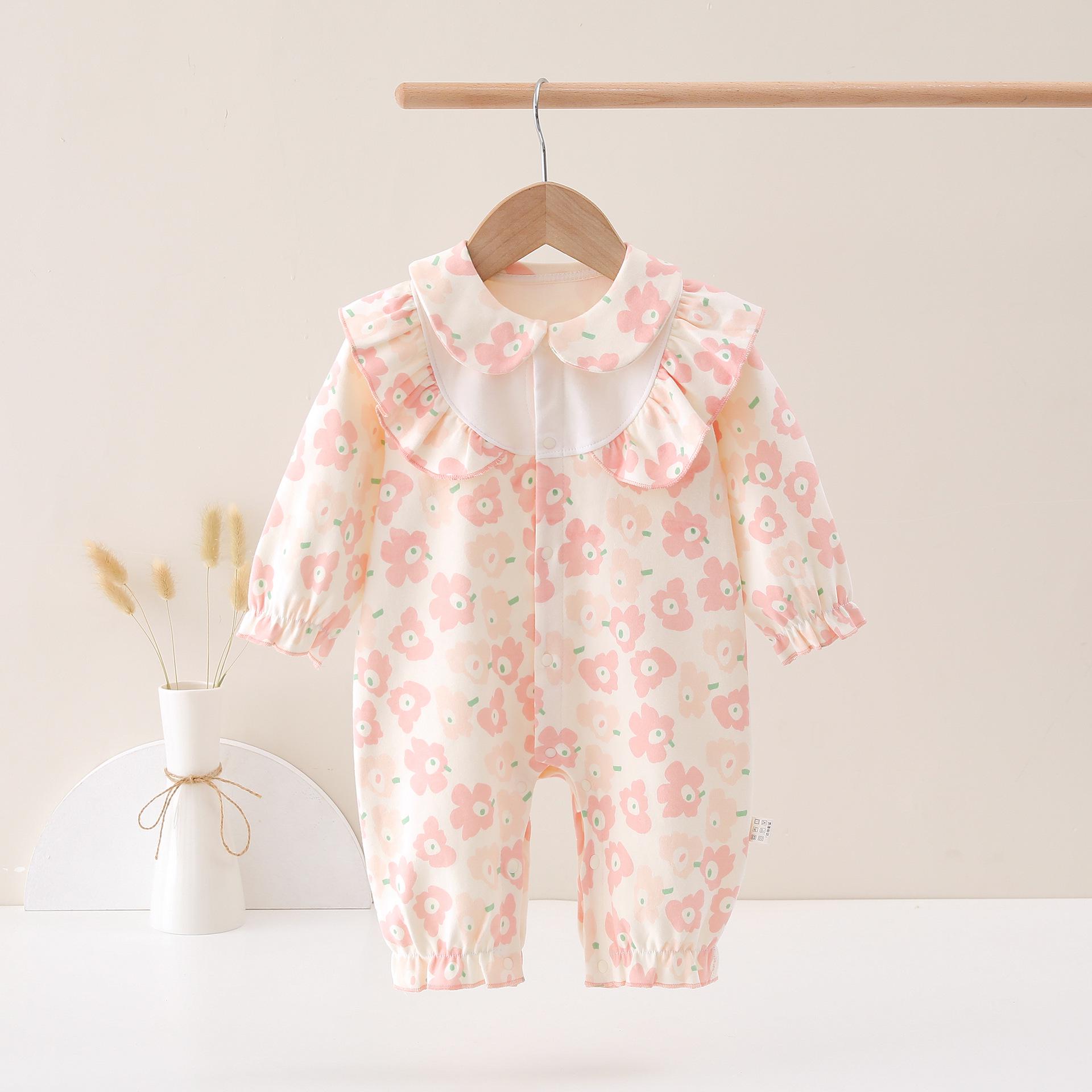 

Весенне-осенний хлопковый ромпер для новорожденной девочки - Наряд принцессы 80 CM розовый