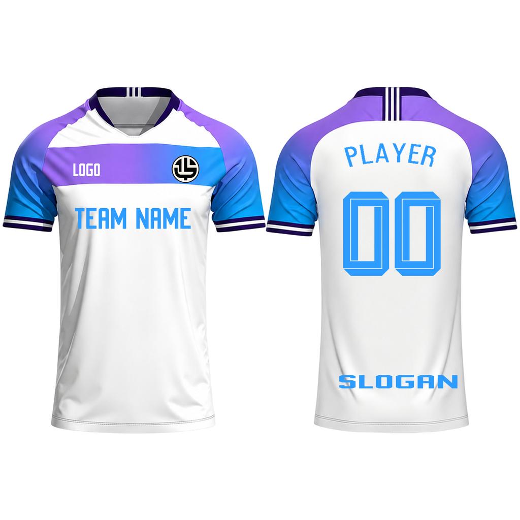 Customizable Soccer Jersey Team Name Logo Player Number Breathable Training Shirt for School Club Sports Practice