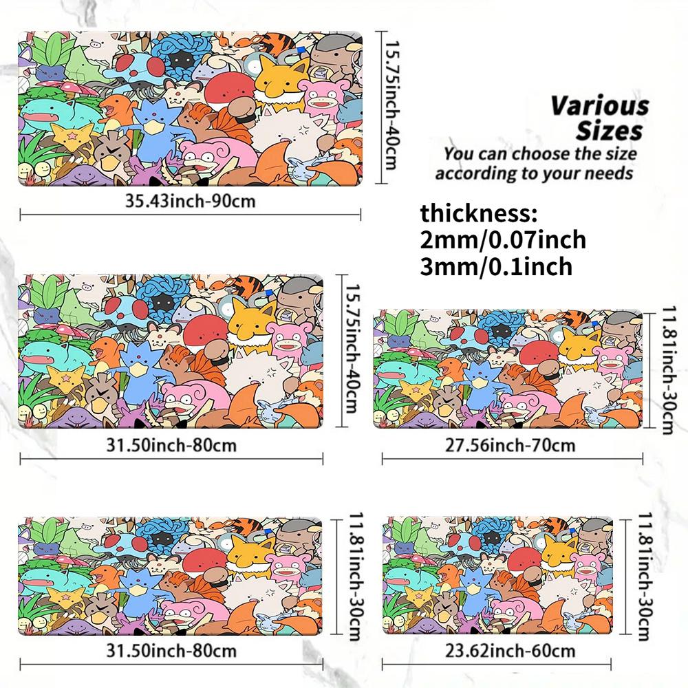 Pokemon Ash Pikachu Sunset Silhouette Gaming Mouse Pad NonSlip Desk Mat 30x80x0.2cm