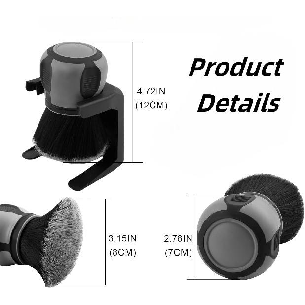 Car Interior Detailing Brush, Soft Bristle Cleaning Tools with Waterproof Ergonomic Handle Car Wash Brush, Car Accessories with Bracket for Women