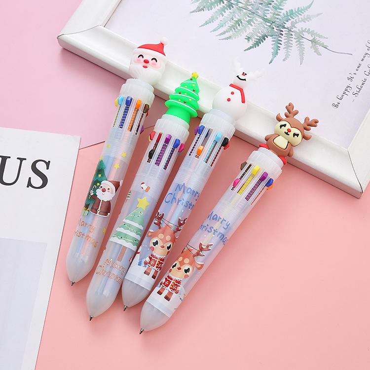 Colorful Christmas Ballpoint Pen - Creative, Multifunctional Stationery for Students & Office Use