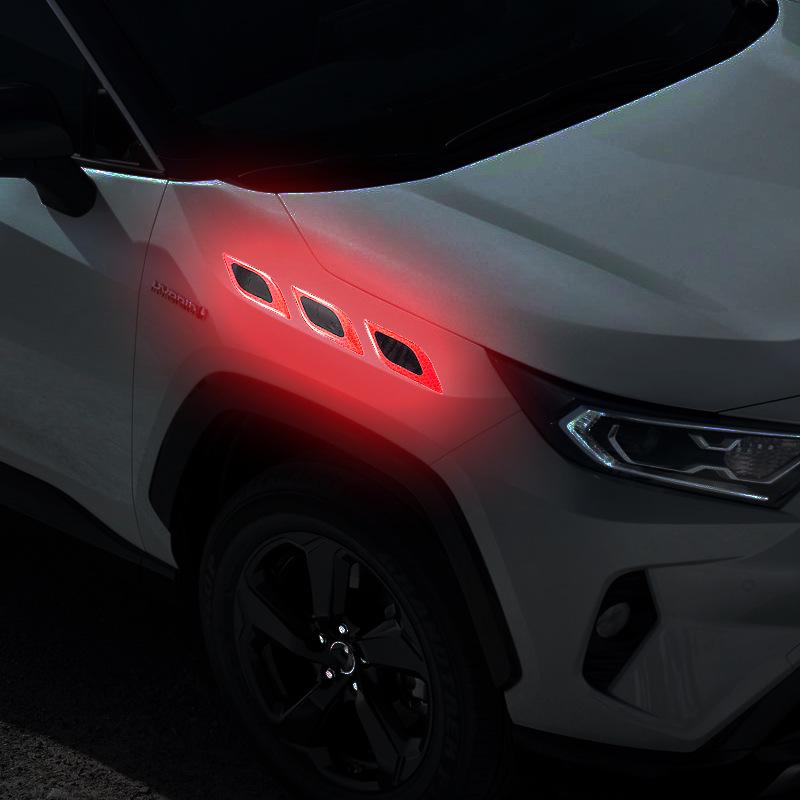Reflective Carbon Fiber Anti-Collision Car Stickers for Handles, Door Bowl, and Mirrors