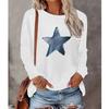 2025 Autumn & Winter Women's New Casual Crew Neck Long Sleeve Top 3D Pentagram Pattern