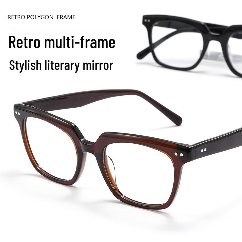 Korean Style Retro Black Acetate Prescription Eyeglass Frames