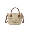 Straw bag Large capacity popular bag Women's beach woven bag Leisure student portable premium bucket bag