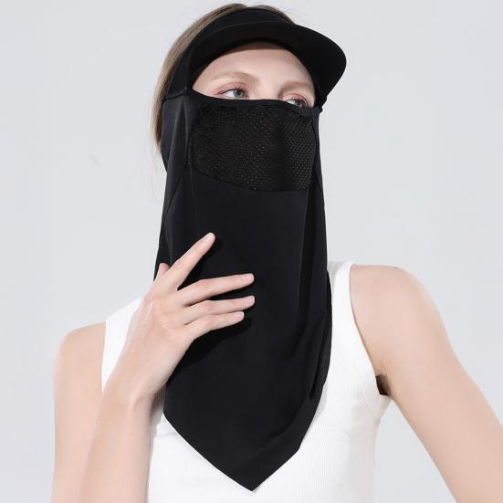 Face Guard Neck Gaiter Hat Breathable Windproof UV Protection Men Women Multi-Purpose Summer Outdoor Ice Silk Visor