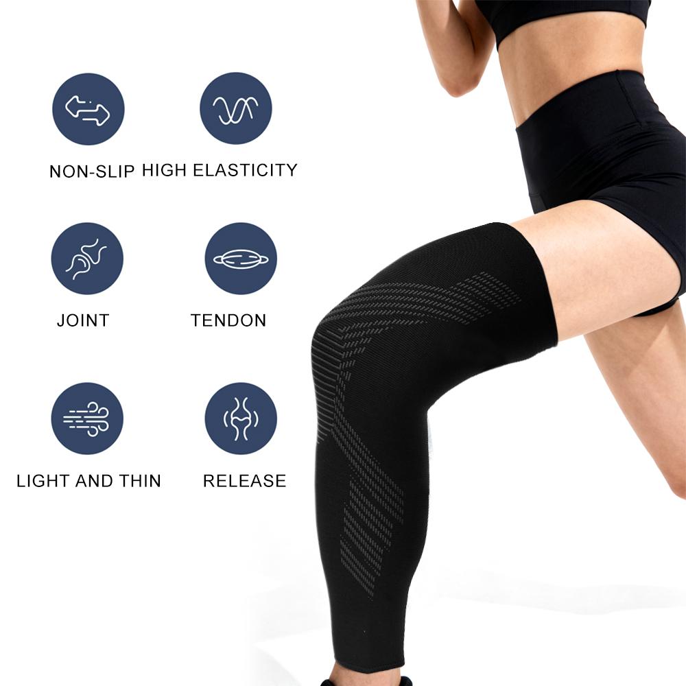 1Pcs Copper Compression Leg Sleeve Long Knee Support For Pain Relief Swelling Arthritis Poor Circulation Sports
