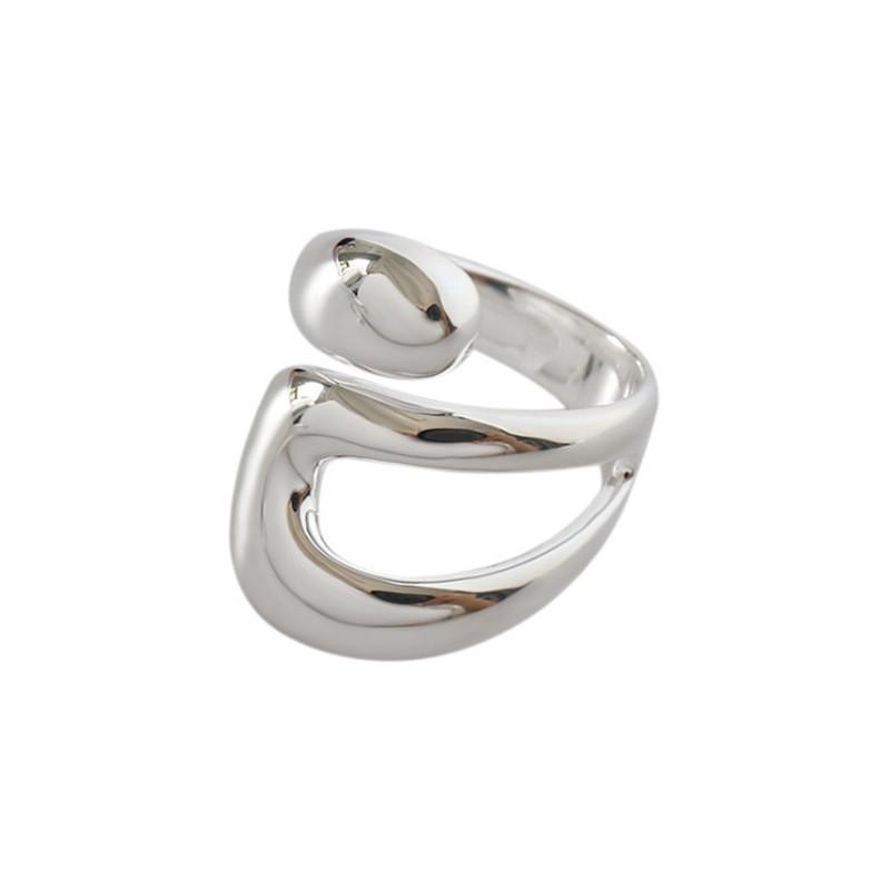 Distinctive 925 Sterling Silver Fashion Ring With Artistic Design And Colorful Elements