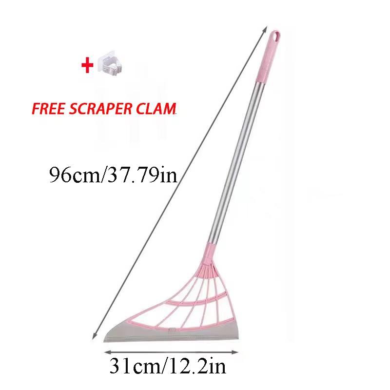 Silicone Broom Wiper Squeegee Long Handle Window Washing Mop Household Floor Glass Magic Scraper Hand-push Mirror Cleaning Tools