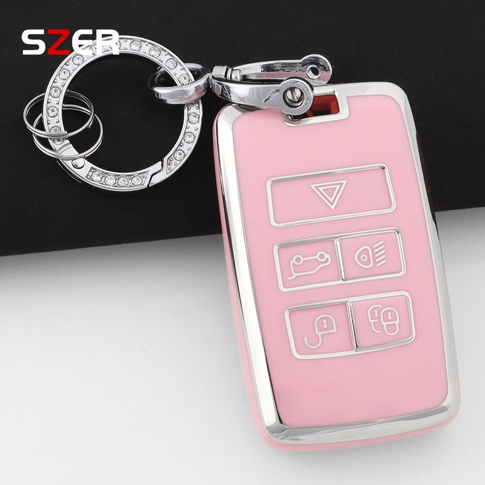 Nueva Funda de Silicona TPU para Llave de Coche Portallaves Carcasa Para Land Rover Range Rover Discovery 5 Sport Para Jaguar Xel E-Pace