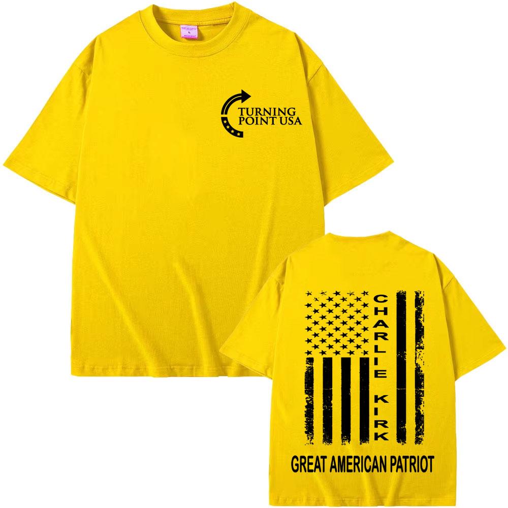 Pray for Charlie Kirk Great American Patriot T-shirts Men 90s Vintage Hip Hop T Shirt Unisex Fashion Casual Short Sleeve T-shirt