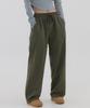 PIANER Linen-Like Semi-Wide Pants (Khaki)