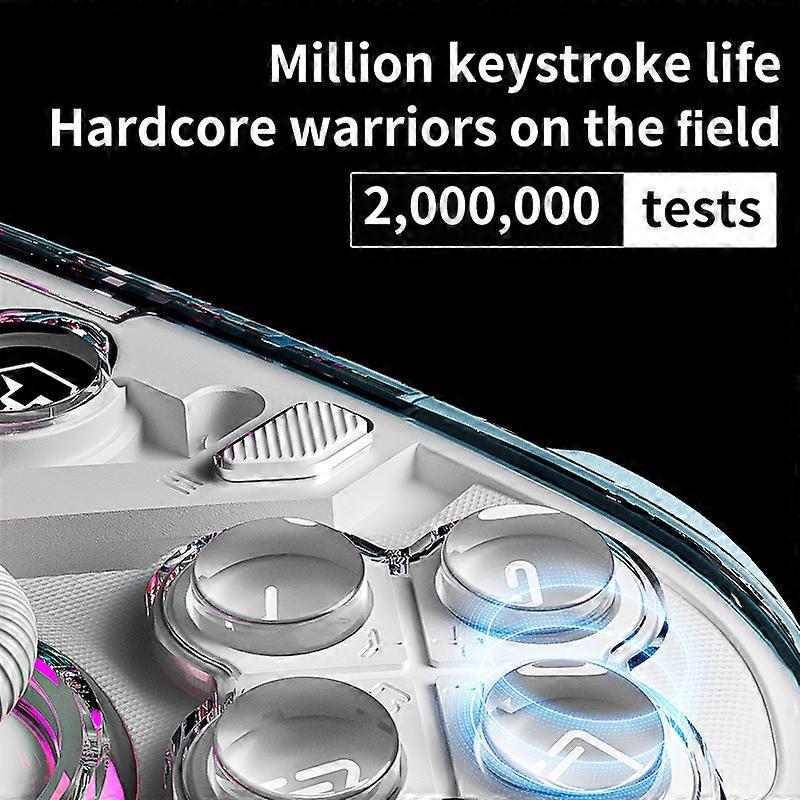 K10 Gaming Controller With Charging Dock RGB Wireless Gamepad Hall Effect Joystick Trigger For Nintend Switch/PC/Phone(White)