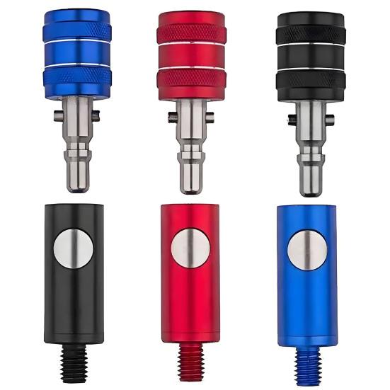 1 Set Fishing Landing Net Head Connector 8MM Quick Release Dip Net Rod Adapter Alloy Converter Fitting Fishing Accessories