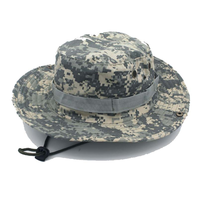 Boonie Tactical Camouflage Hats Camping Climbing Bucket Fisherman Sniper Hat Men Outdoor Fishing Hiking Cap Sun Protective Boonie Caps