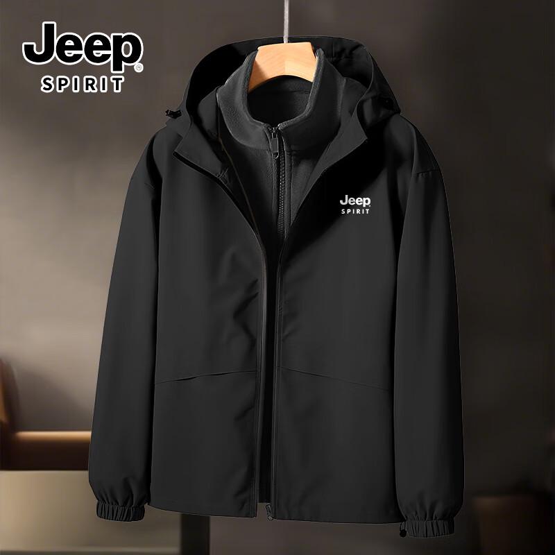 JEEP SPIRIT Men's 3-in-1 Winter Outdoor Mountaineering Jacket