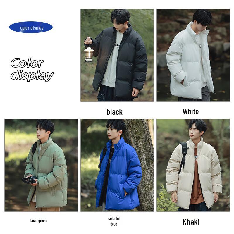 EASTERN CAMEL Unisex Gepolsterte Winterjacke mit Stehkragen