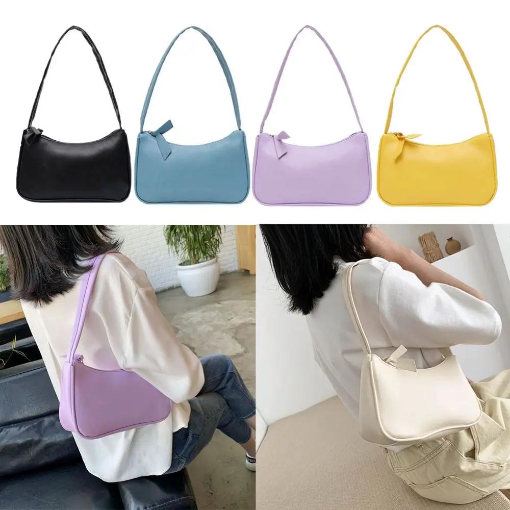 Vintage Leder-Tragetaschen Reißverschluss Schulter-Achseltaschen Mini Retro Tasche Umhängetaschen Handtaschen