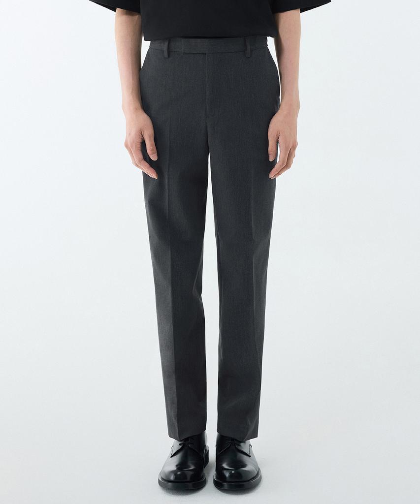 Musinsa Standard Straight Hidden Banding Slacks [Charcoal Gray]