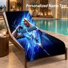 Custom Text Erling Haaland Print Beach Towel Large Towel For Home Bathroom Beach