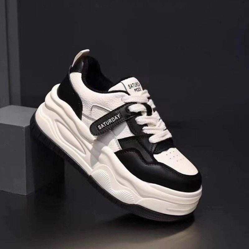 Popular little white shoes women's spring and autumn 2025 new thick-soled heightening board shoes versatile small muffin dad shoes