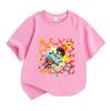 Kids Boys Girls Crew Neck Short Sleeve 100% Cotton T-Shirt, Cool Cartoon Boy Break Dance Printed Soft Breathable Casual Tees for Children Daily Wear S