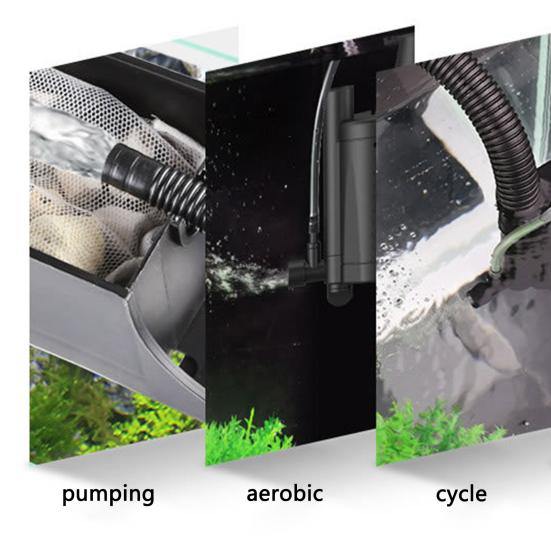 1 Set Filtering Pump Energy-efficient Multi-purpose Corrosion Resistant 3 in 1 Fish Tank Filter Pump Aquarium Accessories
