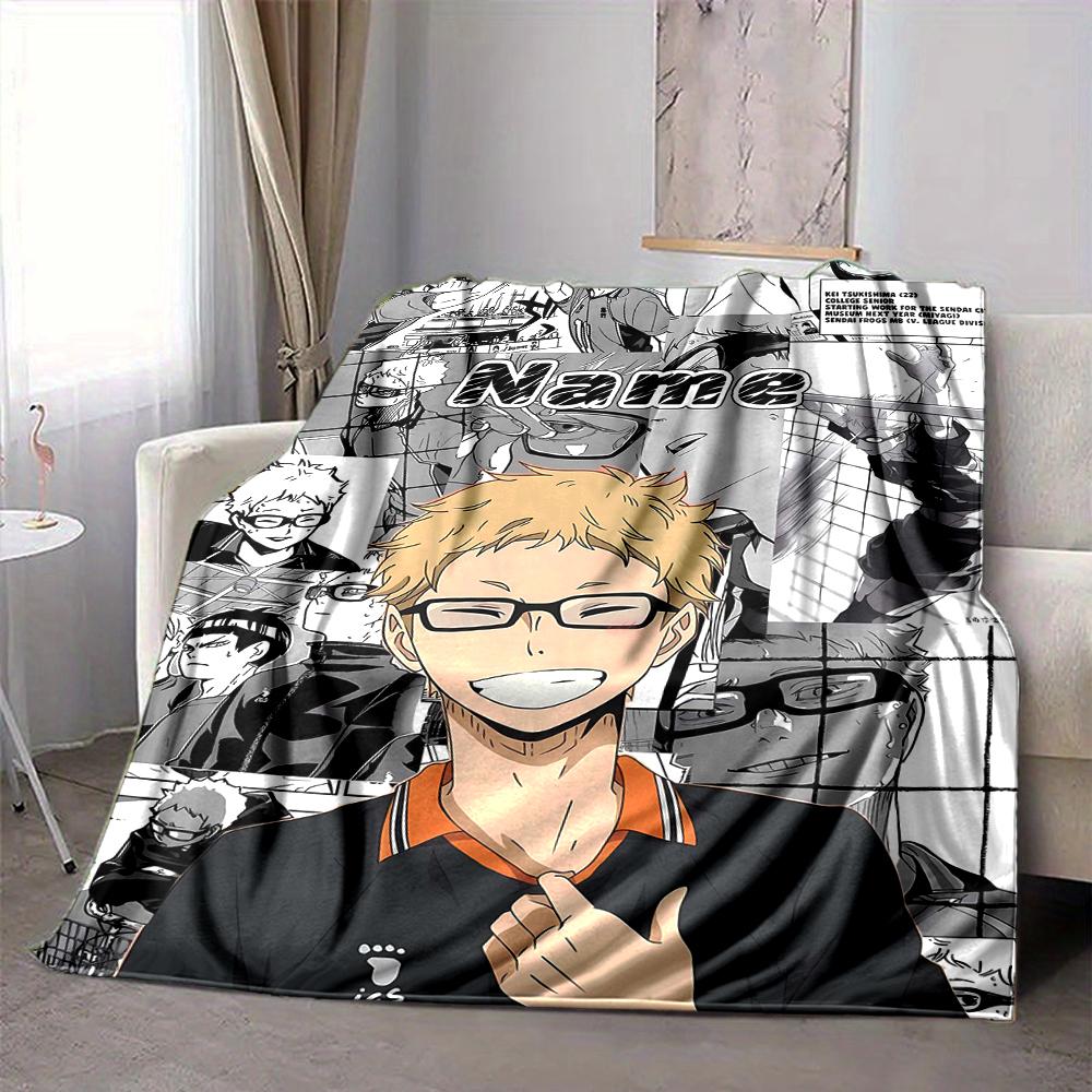 Individuelles 1 Stück Haikyuu! Teamgeist Decke, Weiche und Bequeme Decke, Lässig Warm, Camping Reise Decke, Geburtstagsgeschenk Q91272