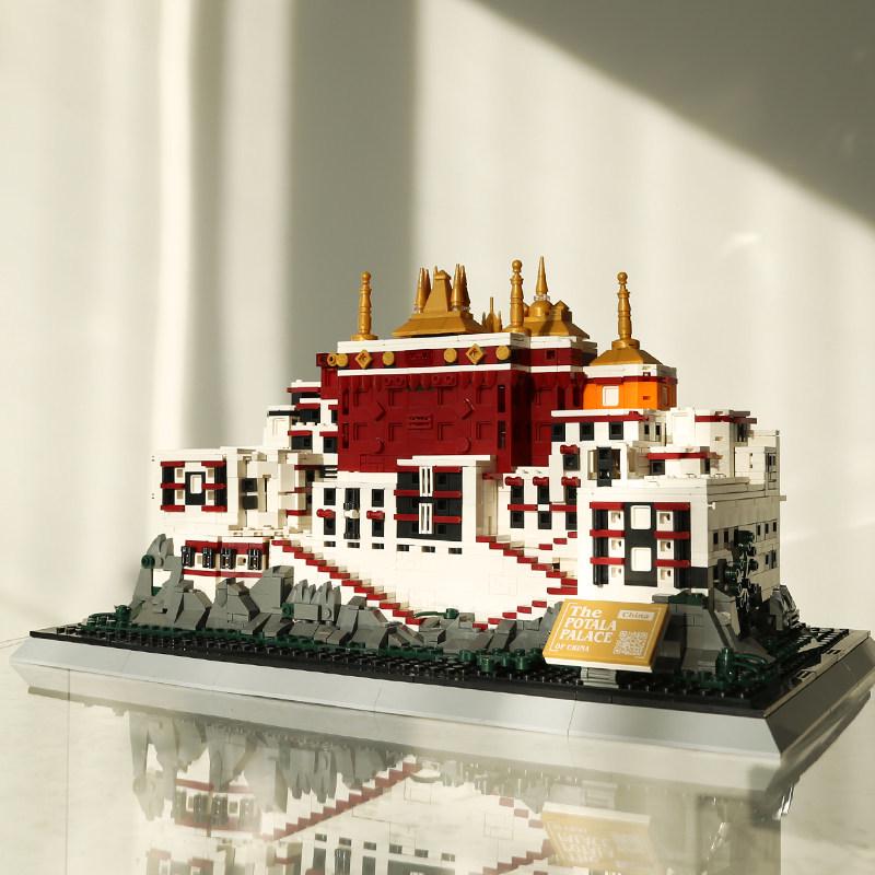 Yellow Crane Tower Building Blocks: World Landmark Model & Living Room Ornament Toy
