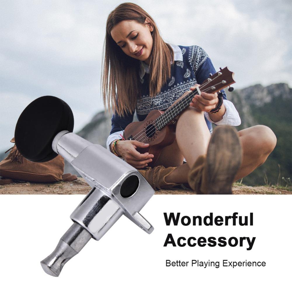 Silver Black Color Ukulele Machine Heads 2L2R Configuration Locking Tuners Set  For Ukulele