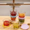 Set of 4 Food-Grade Glass Pickle Jars with Lids